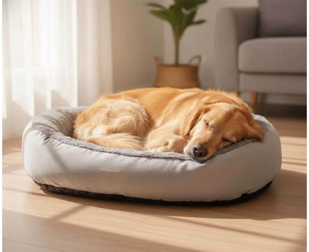 Soft Oval Comfortable Plush Pet Bed - 40 x 50 cm