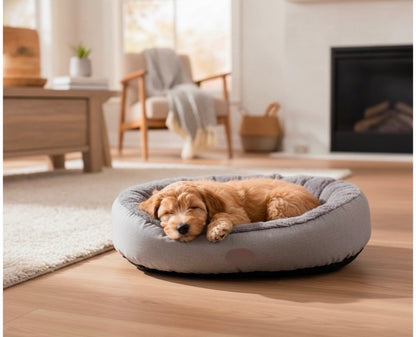 Soft Oval Comfortable Plush Pet Bed - 40 x 50 cm