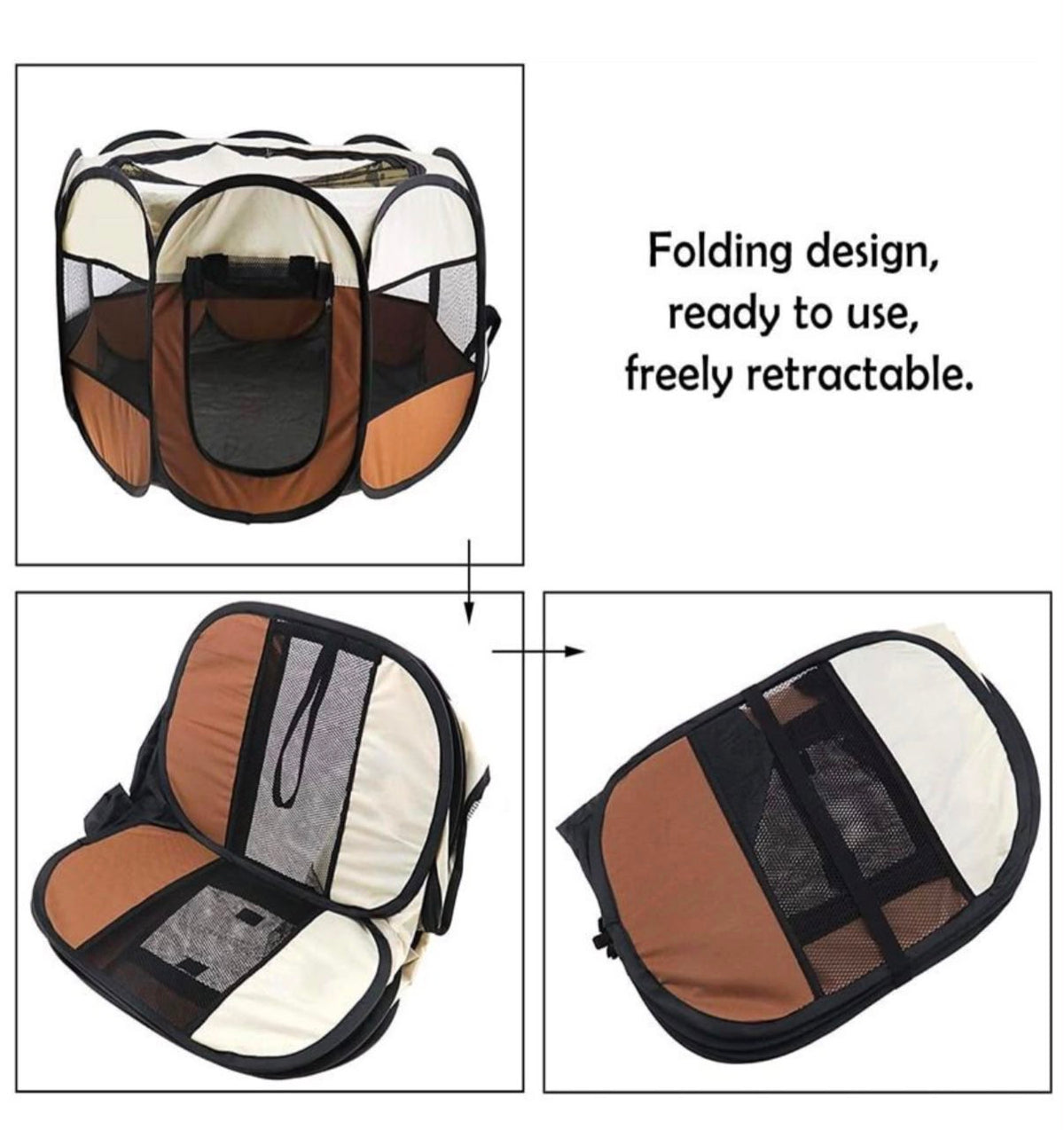 Pet Play Pen : For Indoor, Outdoor Use. Collapsible, Portable, Lightweight - Blue